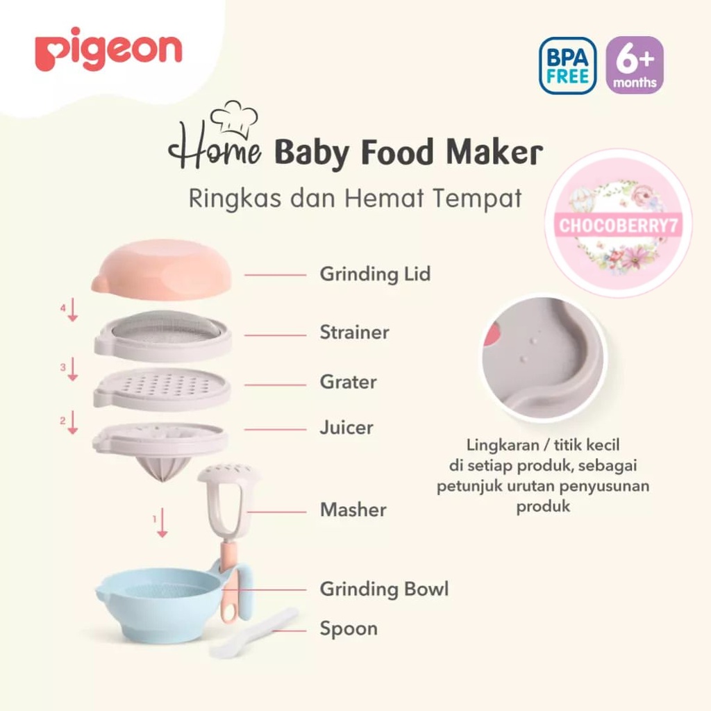 Pigeon Home Baby Food Maker Alat MPASI Bayi Kemasan BARU