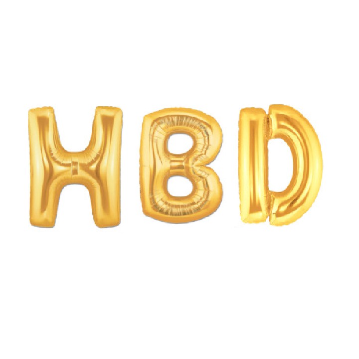 Balon Huruf HBD Ulang Tahun Promo