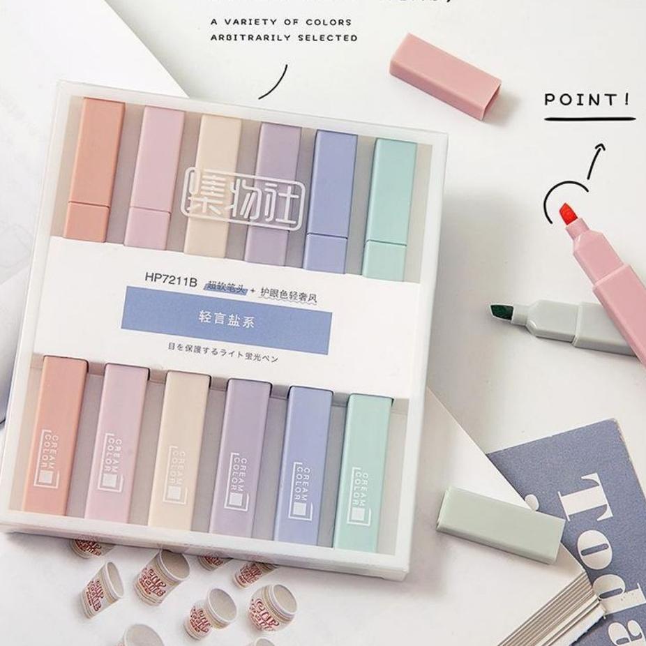 

⚡MEGA SALE⚡ STABILO HIGHLIGHTER WARNA SPIDOL WARNA PASTEL 1 SET ISI 6 TERMURAH! ALAT TULIS FANCY UNI