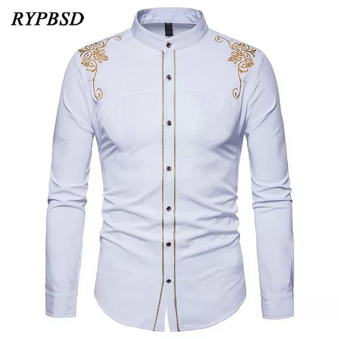 Kemeja Pria Slimfit Kasual Original Terkini Putih Cowo X2I4 Keren Tidak Kusut Distro Formal Cowok El