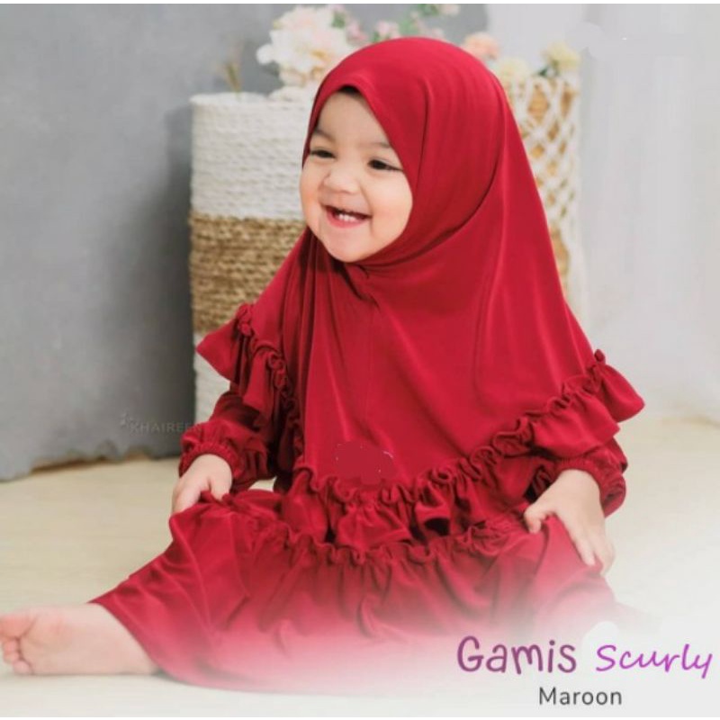 baju bayi Perempuan 0 1 2 3 4 5 6 7 8 9 10 11 12 Bulan 1 2 Tahun Set Hijab Busana Muslim Pakaian Mus