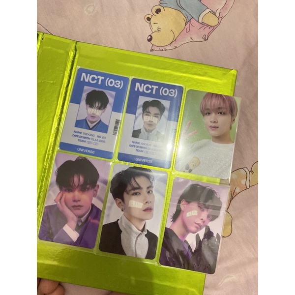 pc nct wayv johnny taeyong xiaojun haechan autumn slowacid, trading card universe