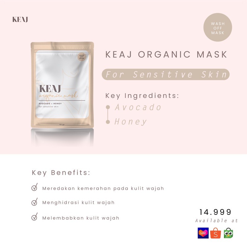 Keaj Mask Orgainc Avocado with Honey