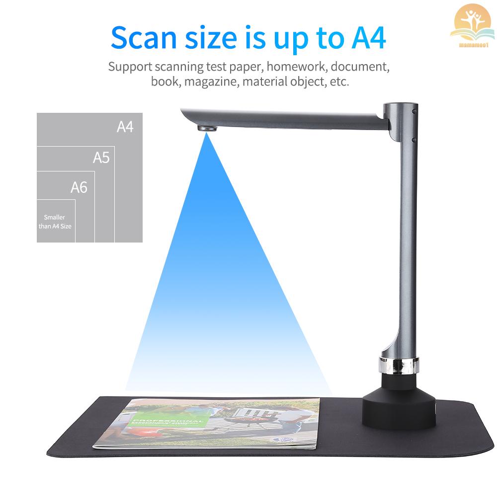 F60A USB Document Camera Scanner 5 Mega-Pixel HD Camera A4 Capture Size with LED Light Teaching Software for Teacher Classroom Online Teaching Course Distance Learning Education