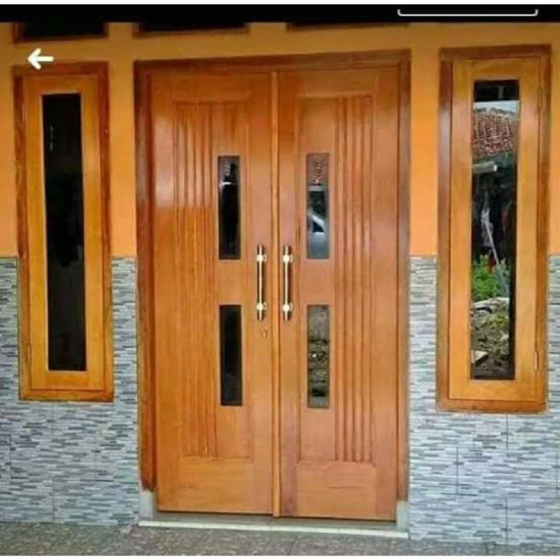 Jual Pintu Utama Rumah Klasik Minimalis Modern Kayu Kamper Anti Rayap