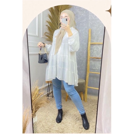 DANIA BLOUSE WANITA JUMBO KEKINIAN BAJU ATASAN WANITA RAYON PREMIUM