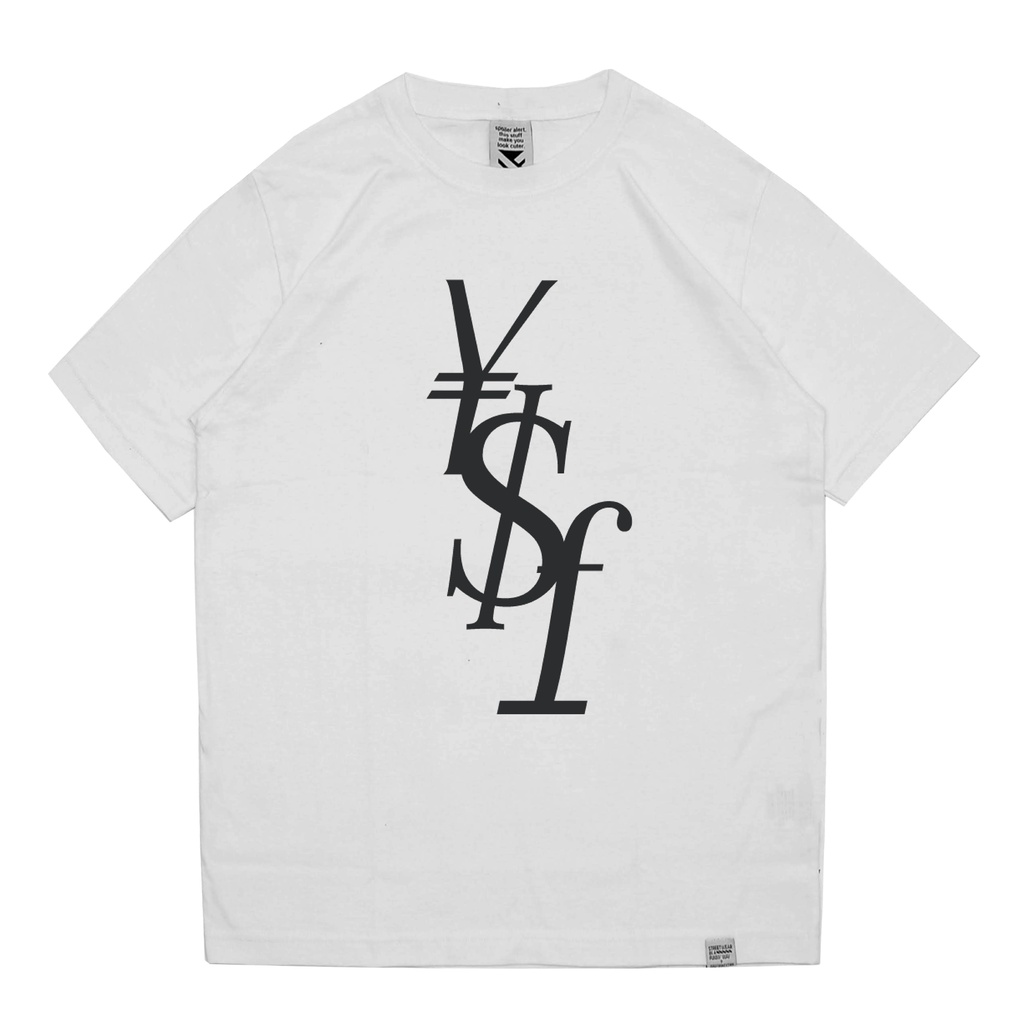 ZeroTwentyTwo T-shirt Yen Dollar Euro White | Kaos Pria Parodi Plesetan Lucu YSL