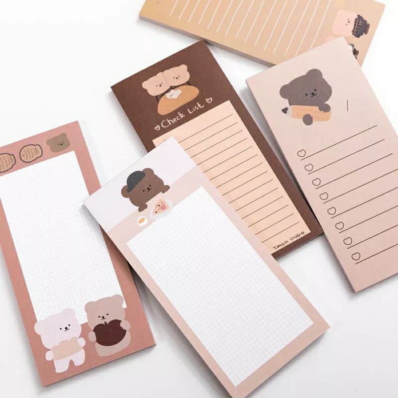 

Memopad memopaper motif beruang coklat cutie brown bear