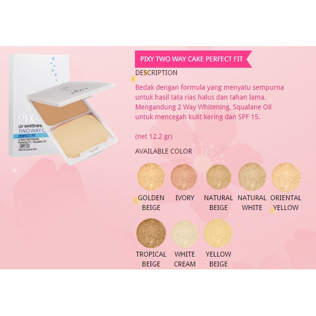 PIXY TWO WAY CAKE PERFECT FIT POCKET SIZE / PERFECT CREAME CAKE