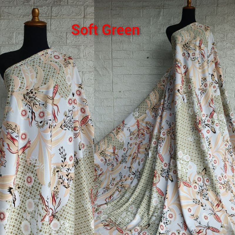 Kain Maxmara Motif Anthurium harga tertera untuk setengah meter
