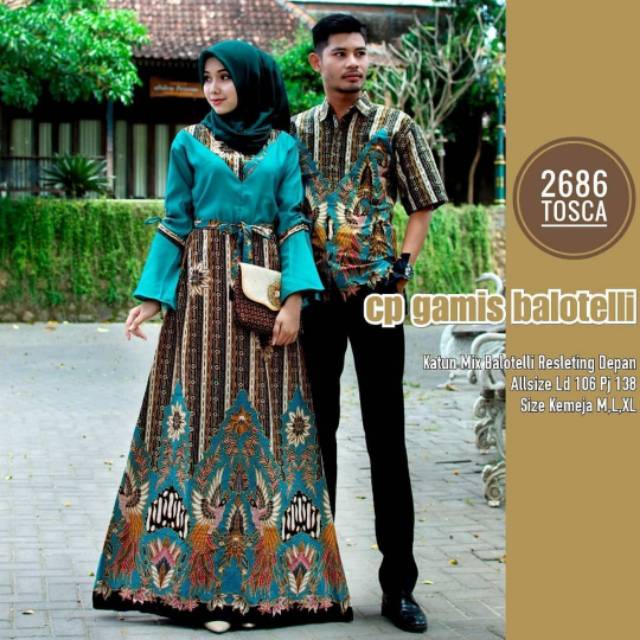 Couple Dress Batik Mix Kemeja Batik Pria Dewasa | Couple Dress Batik Kondangan