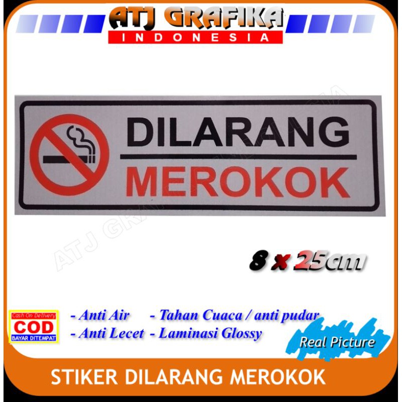

Stiker dilarang merokok sticker no smoking bebas asap kesehatan