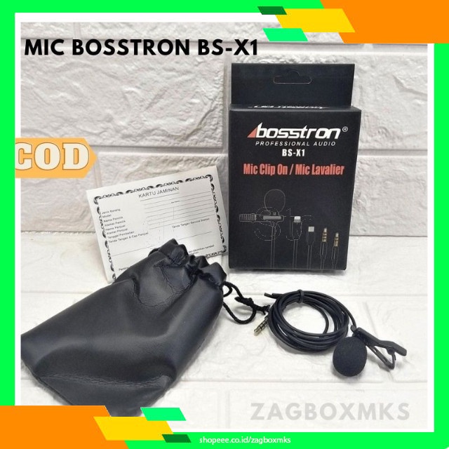 Mic Clip On Bosstron BS-X1 / MIc Lavalier / Mic Clip On HP Camera laptop