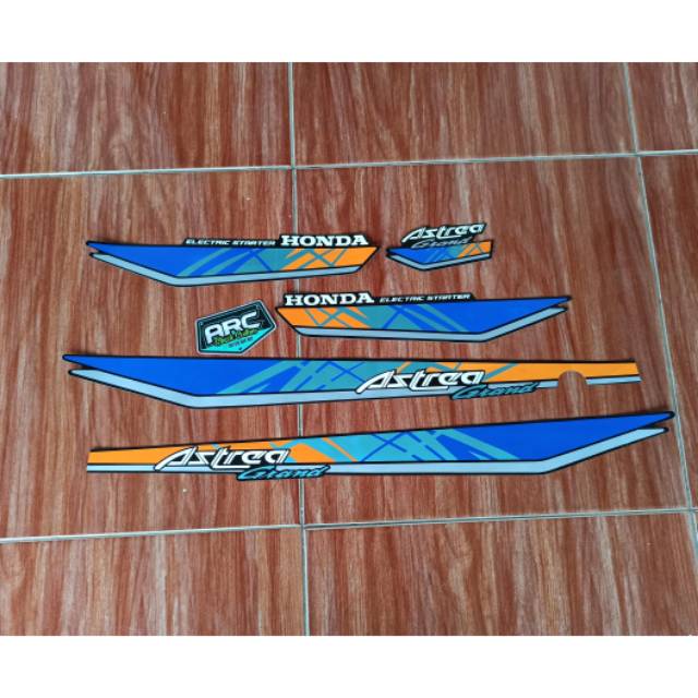 Sticker striping honda astrea grand bulus tahun 93 limited edition hijau