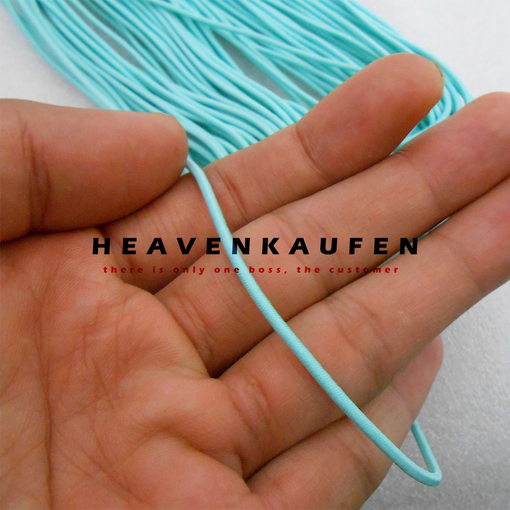 Tali Elastis Kecil 1,5 mm Warna Hijau Tosca Meteran