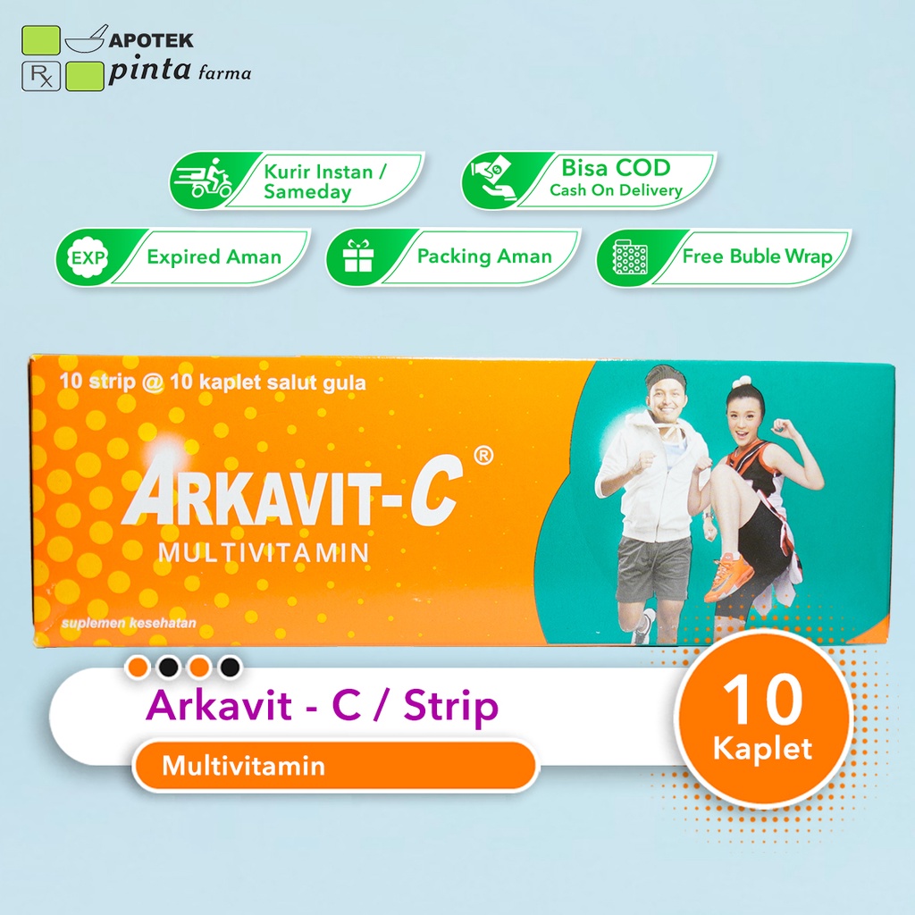 Jual Arkavit-C Multivitamin 10 Kaplet Suplemen Multivitamin | Shopee Indonesia