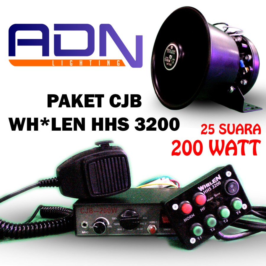 PAKET SIRINE CJB 200 WATT HHS INJECT SUARA WHELEN HHS 3200 25 SUARA by ADN.in