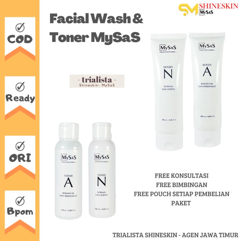 MYSAS TONER A MYSAS TONER N MYSAS FACIAL WASH A MYSAS FACIAL WASH N FACIAL WASH MYSAS NORMAL FACIAL 