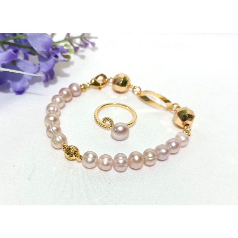 Gelang mutiara dan cincin mutiara Lombok [TERMURAH]