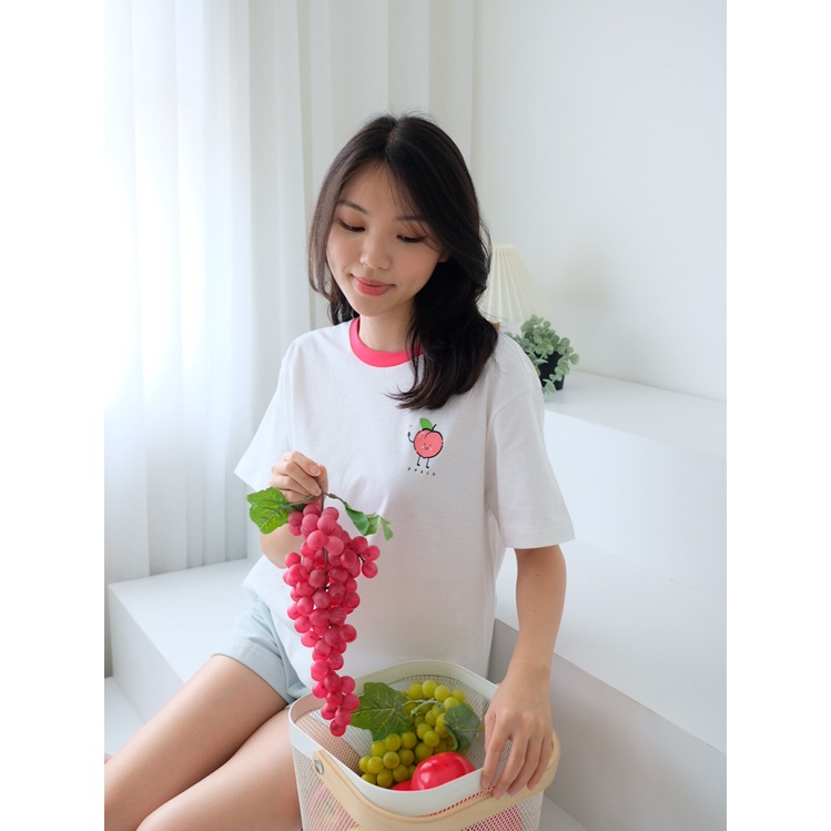 Kadaka T-0337 Tshirt Kaos Korea Fruits Super Cute Colorful