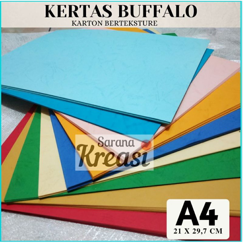 

Kertas Buffalo 230g A4 (50 Lembar)/ Karton Fancy Berteksture Hardcover