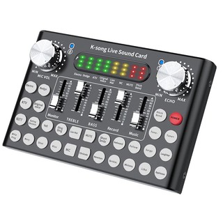 woopower Mixer USB Sound Card Amplifier Live Broadcast Recording Special Effect