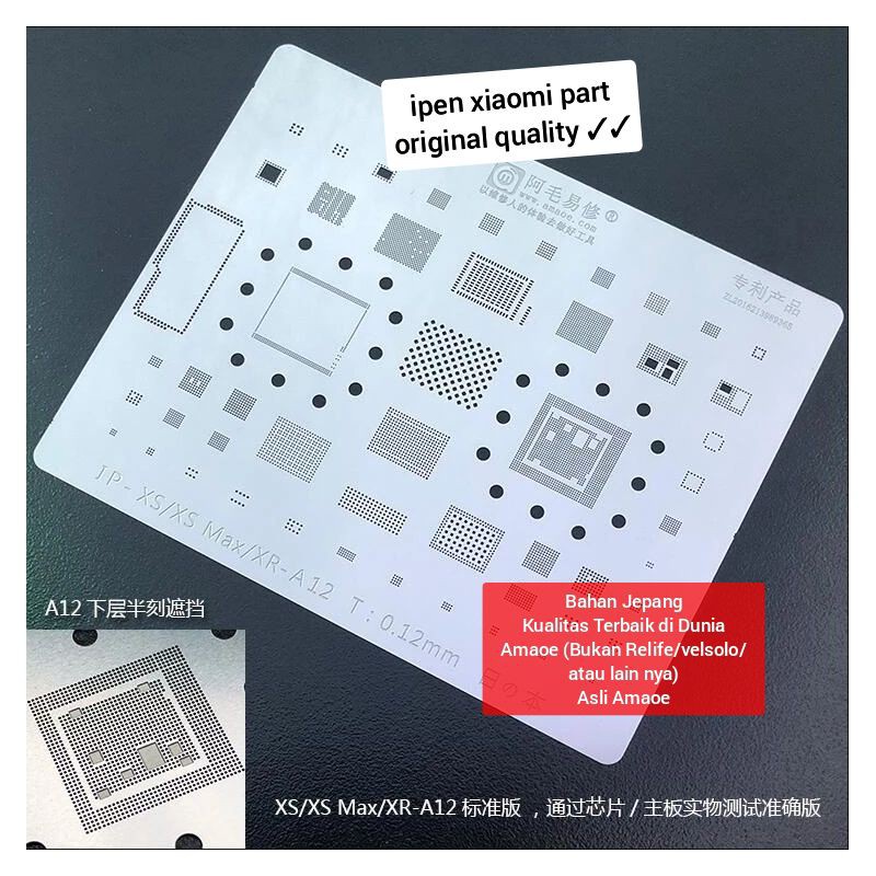 Plat Cetakan XS Max XR A12 Amaoe Original BGA Stencil TFP