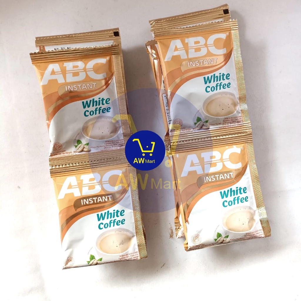 KOPI ABC WHITE COFFE INSTAN (RENCENG 10 SACHET X 20GRAM)