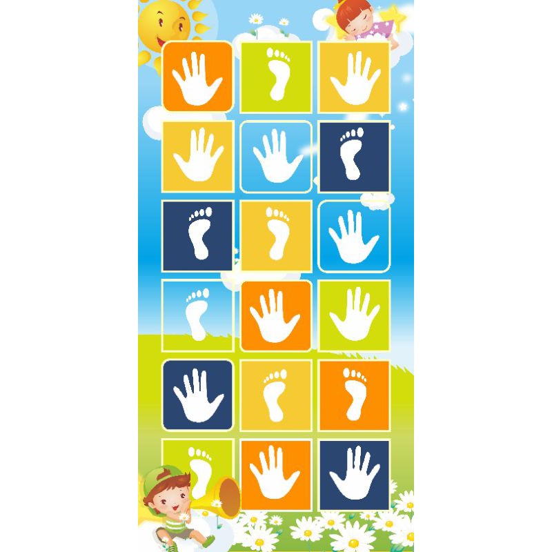 Playmate jejak kaki tangan mainan edukasi montessory