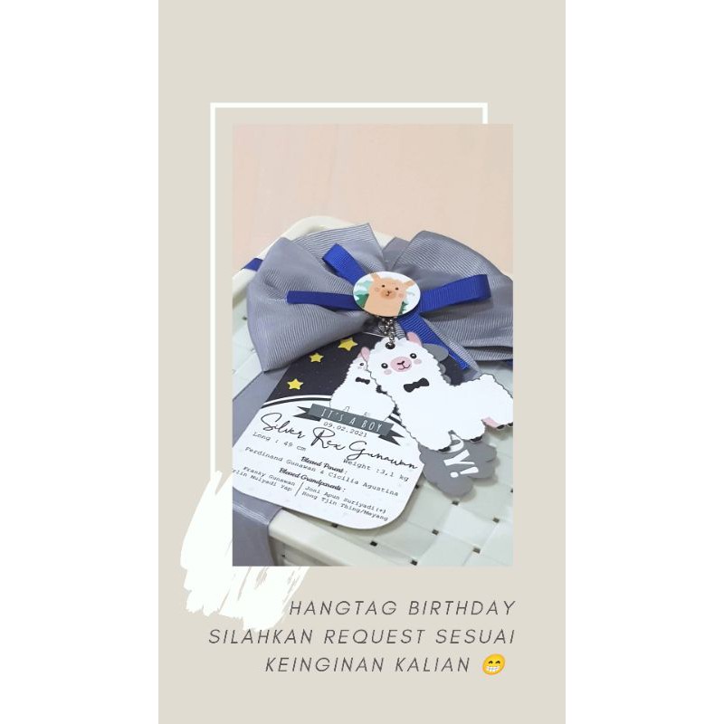 

HANG TAG BIRTHDAY+ PITA 2 WARNA