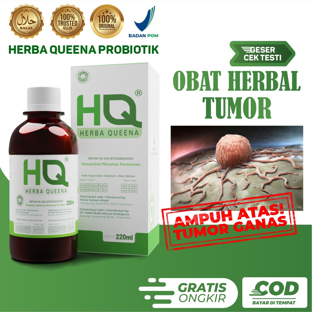 Obat Tumor Herbal Herba Queena Probiotik HQ PRO Resmi BPOM