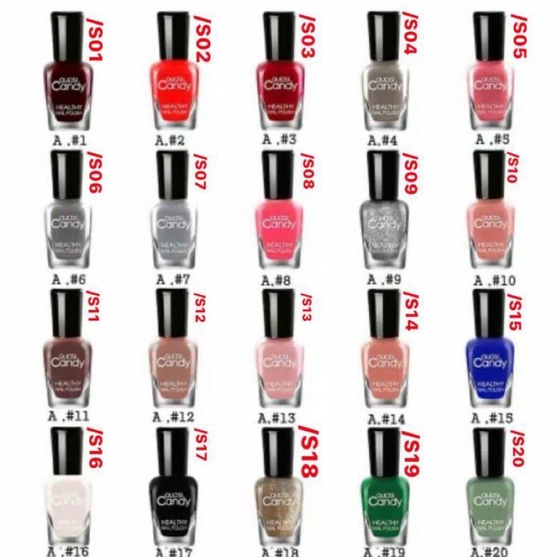 (21-40) OULISI CANDY kutek peel off HALAL nail polish water base kutek sehat kutek gel