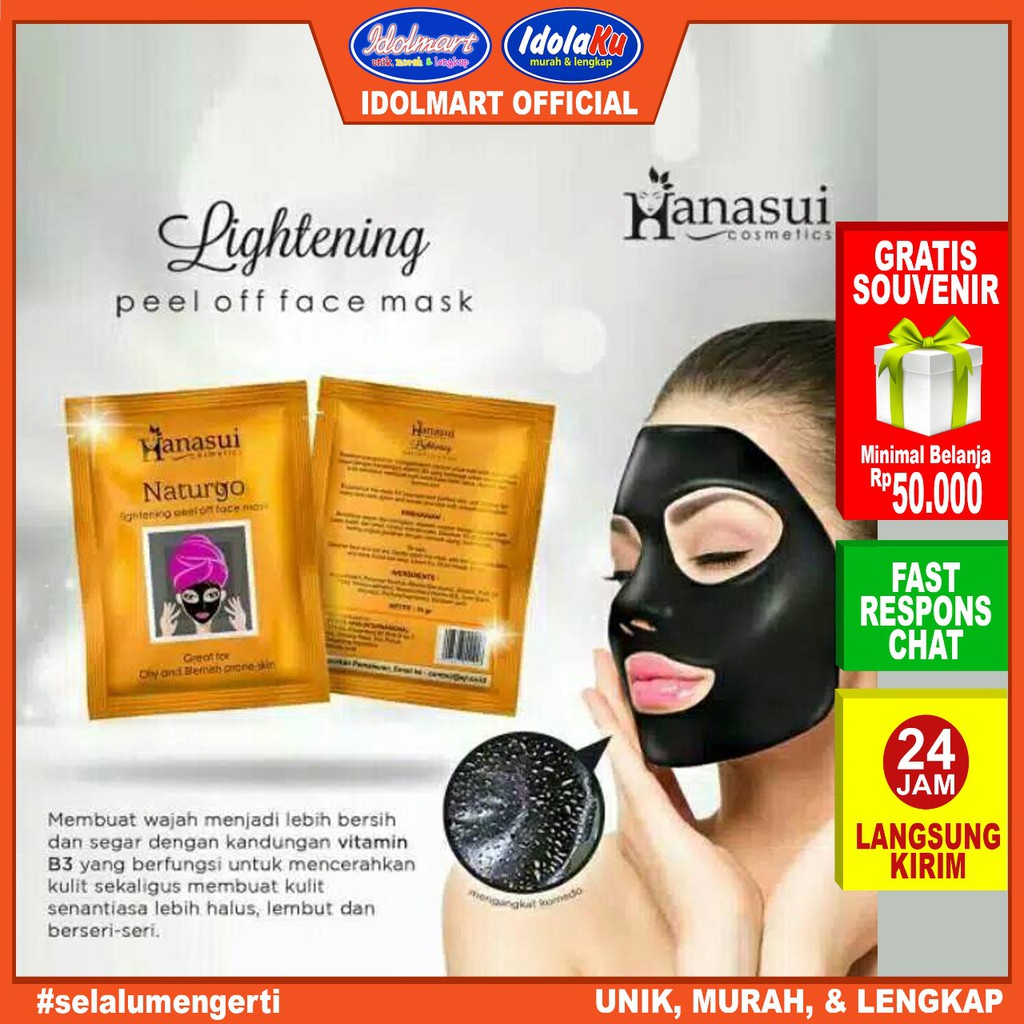 IDOLAKU Masker Naturgo BPOM Hanasui - Masker Lumpur BPOM- Naturgo