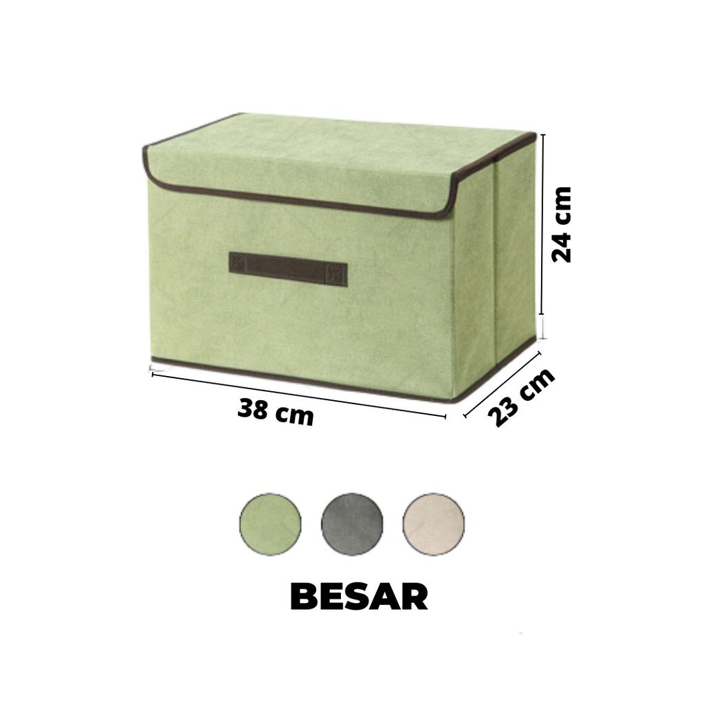 JAVASHOP Storage Box Organizer 2In1 Kotak Tempat Penyimpanan Baju Mainan Lipat Multifungsi