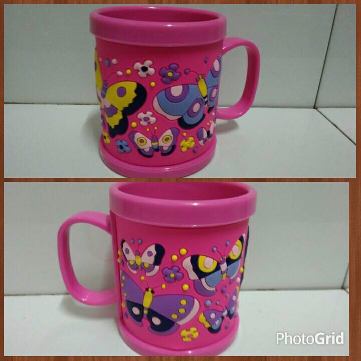 Mug / Gelas Melamin Karakter Binantang / Gelas minum anak / alphabet krski tp