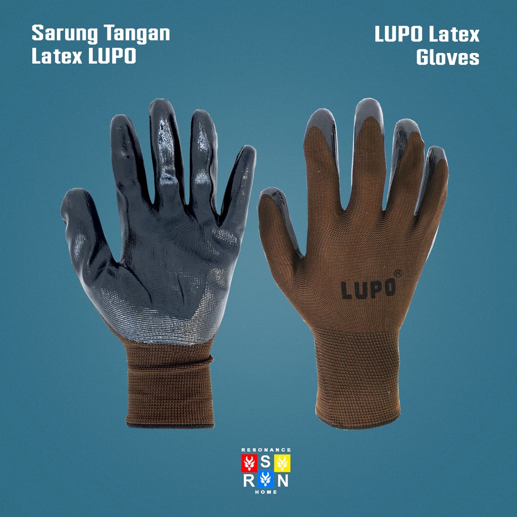 LUPO Sarung Tangan Karet Latek / Nylon Palmfit Resonance Home