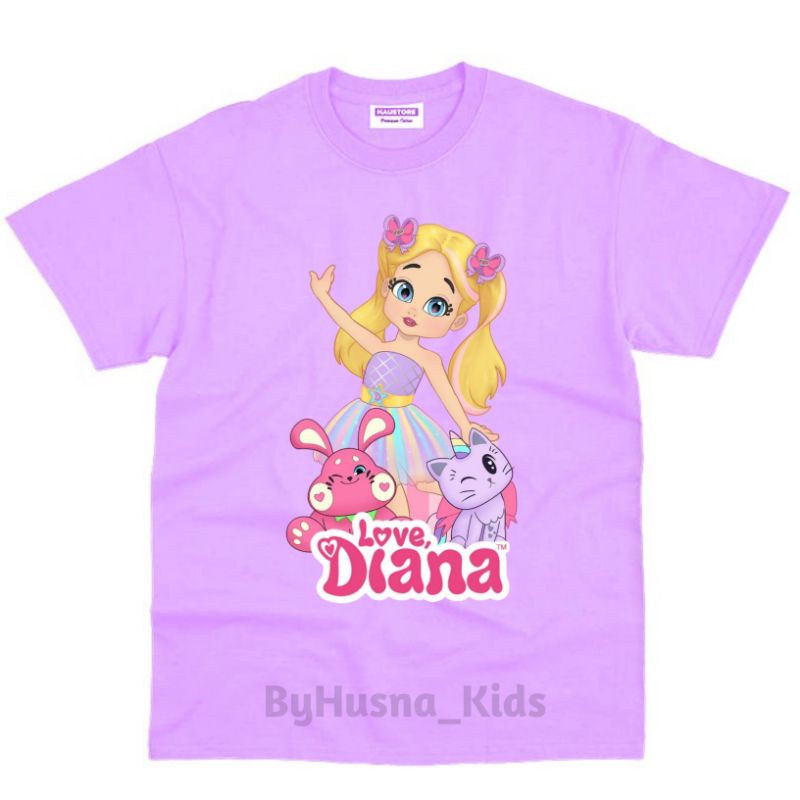LOVE DIANA BAJU ANAK KAOS ANAK LOVE DIANA VLOG YOUTUBE KIDS DIANA SHOW ATASAN ANAK UNISEX BAHAN PREM