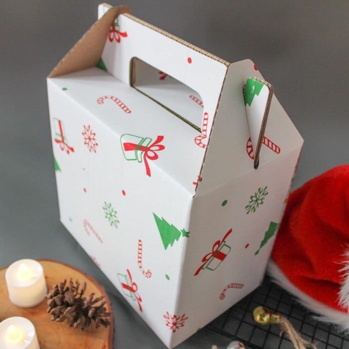 

10 Pcs Dus Jinjing Hampers Natal Kardus Die Cut Packaging 8 Botol Kale 250 ml Box Kemasan Souvenir Ukuran 21x12x18 cm