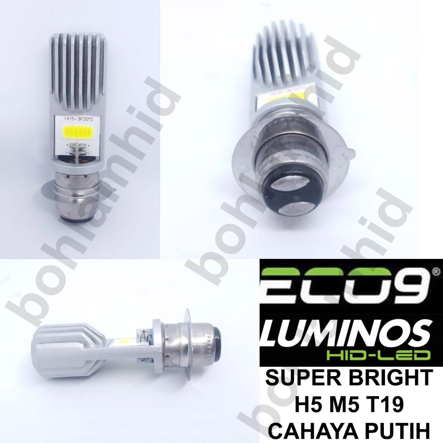 Lampu Motor LED LUMINOS SUZUKI Satria,Shogun,Smash, Spin, Skywave ECO9 H6 PNP COB GLOSS M5 T19 AC/DC-2