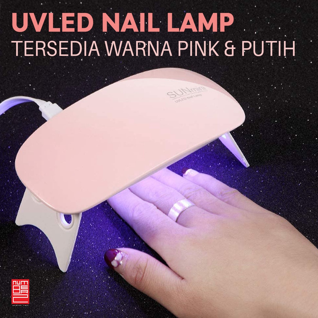 Pengering kutek kuku gel mini uv led nail lamp sunmini portable
