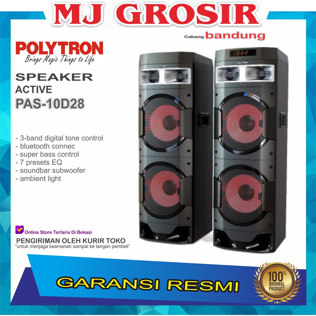 POLYTRON SPEAKER AUDIO PAS 10D28 PAS10D28 USB BLUETOOTH