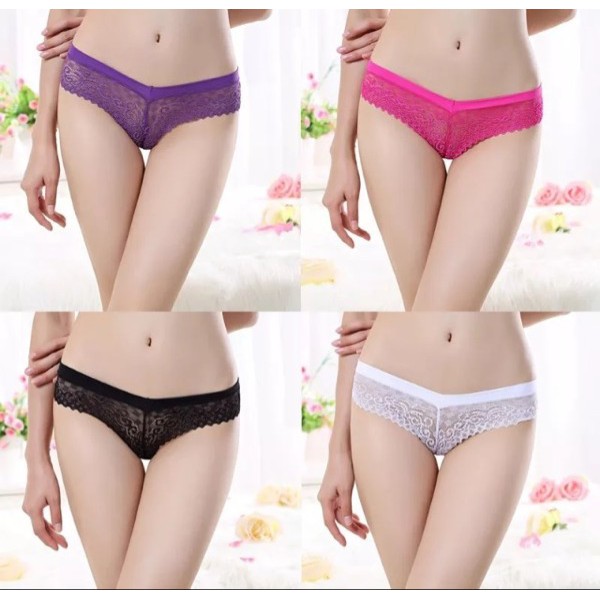 NEW RELEASE Celana Dalam G string Thong Wanita Lace V string 8 BERKUALITAS