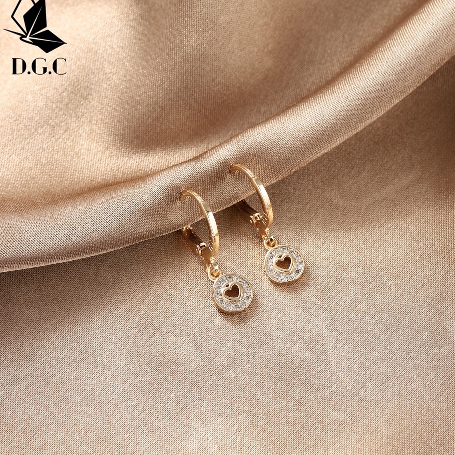 ✨✅COD✨Rose Gold Anting Wanita Tusuk Titanium Korea Fashion Pesta Aksesoris Anting Hoops Pria Murah D588-2