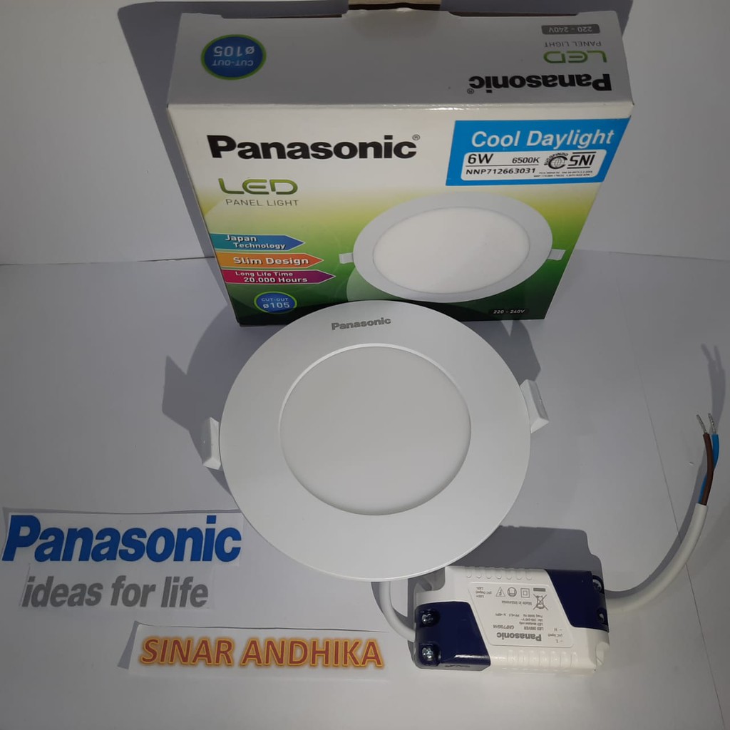 LAMPU LED PANEL BULAT DOWNLIGHT (SLIM) PANASONIC 6 WATT NNP 71266/NNP 71256