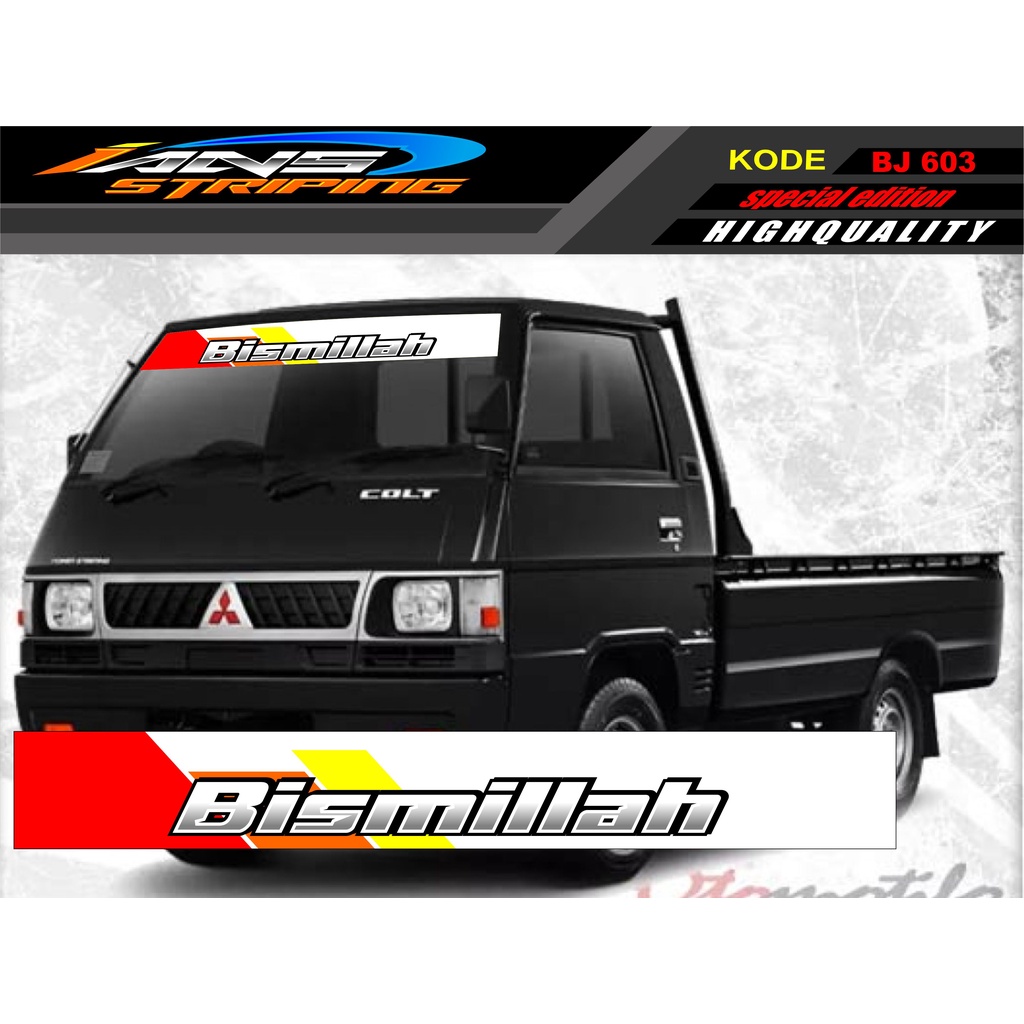 STIKER KACA DEPAN MOBIL L300 / GRANDMAX / PICK UP / CARRY / STIKER KACA DEPAN MOBIL PICK UP / DECAL STIKER PICK UP BJ603