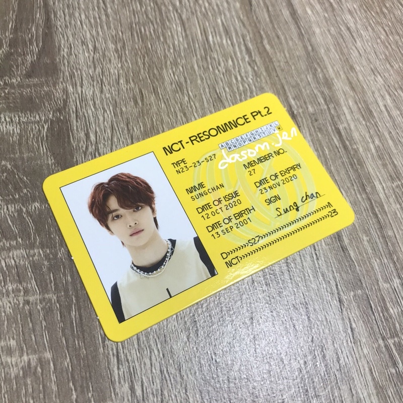 ID Card Resonance Official Sungchan NCT