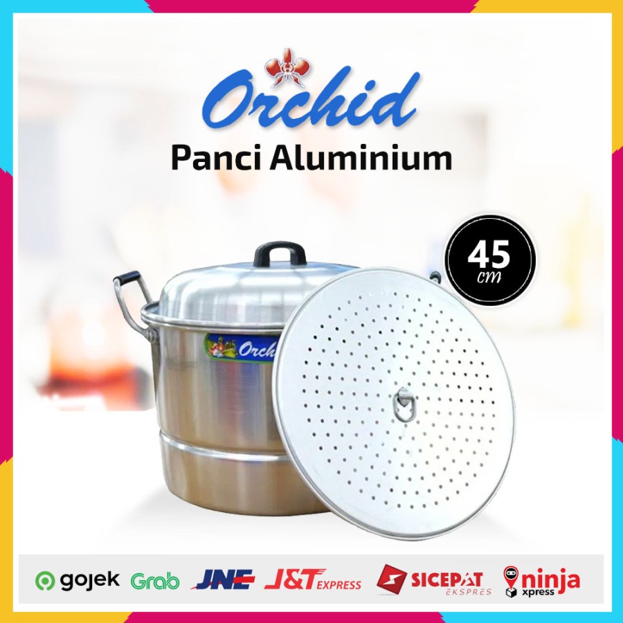 Panci Alumunium Tinggi Orchid 45 cm Stock Pot