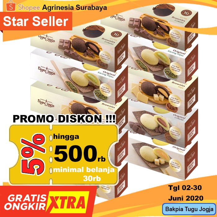 Paket 10 box Bakpia Kukus Tugu Jogja