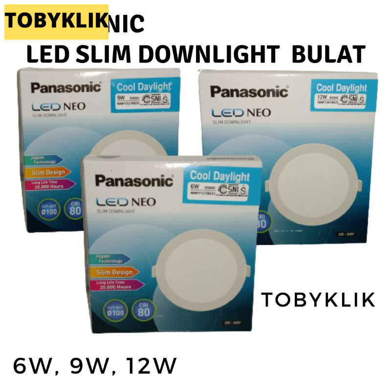 Lampu Downlight Bulat Panasonic / LED PANEL