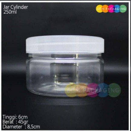 jar plastik cylinder 250ml